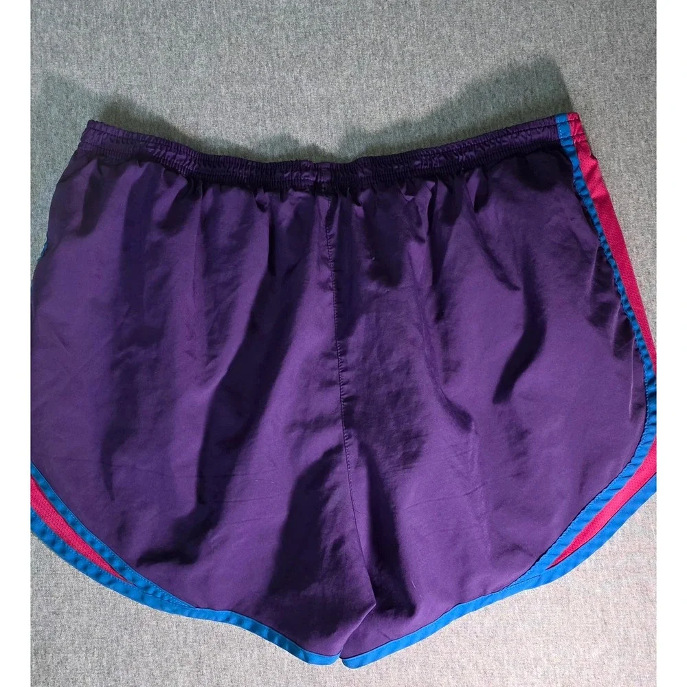 Nike Dri-FIT Tempo Running Shorts Purple Pink Blue Trim Womens Large L Athletic